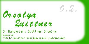 orsolya quittner business card